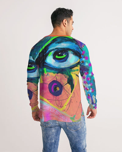 Eye Abstraction Langarm-T-Shirt für Herren 