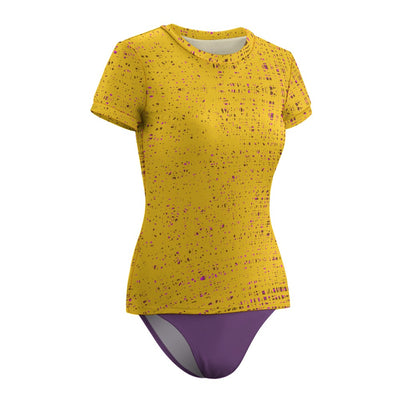 Short Sleeve Two Piece Bikini Swimsuit