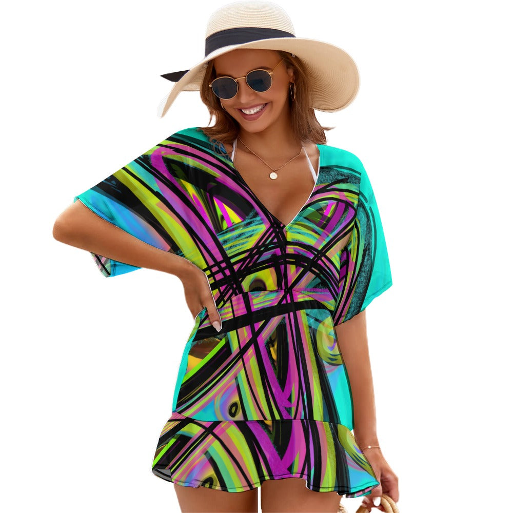 Ladies Thin Short Sleeve One Piece Dress