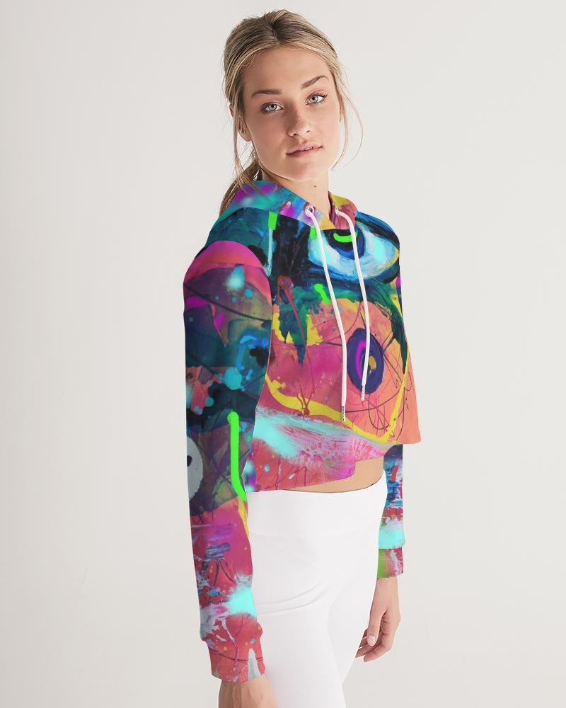 Eye Abstraction Women's Cropped Hoodie
