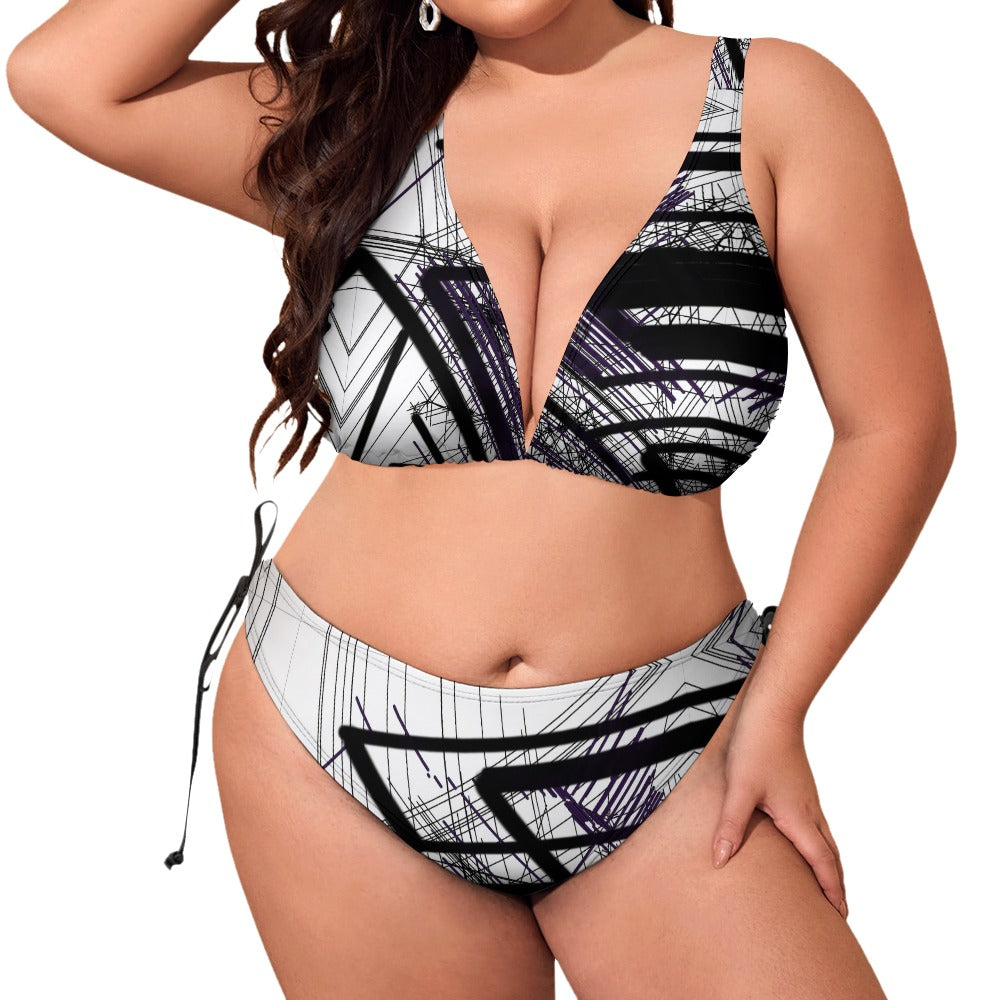 Plus size bikini swimsuit