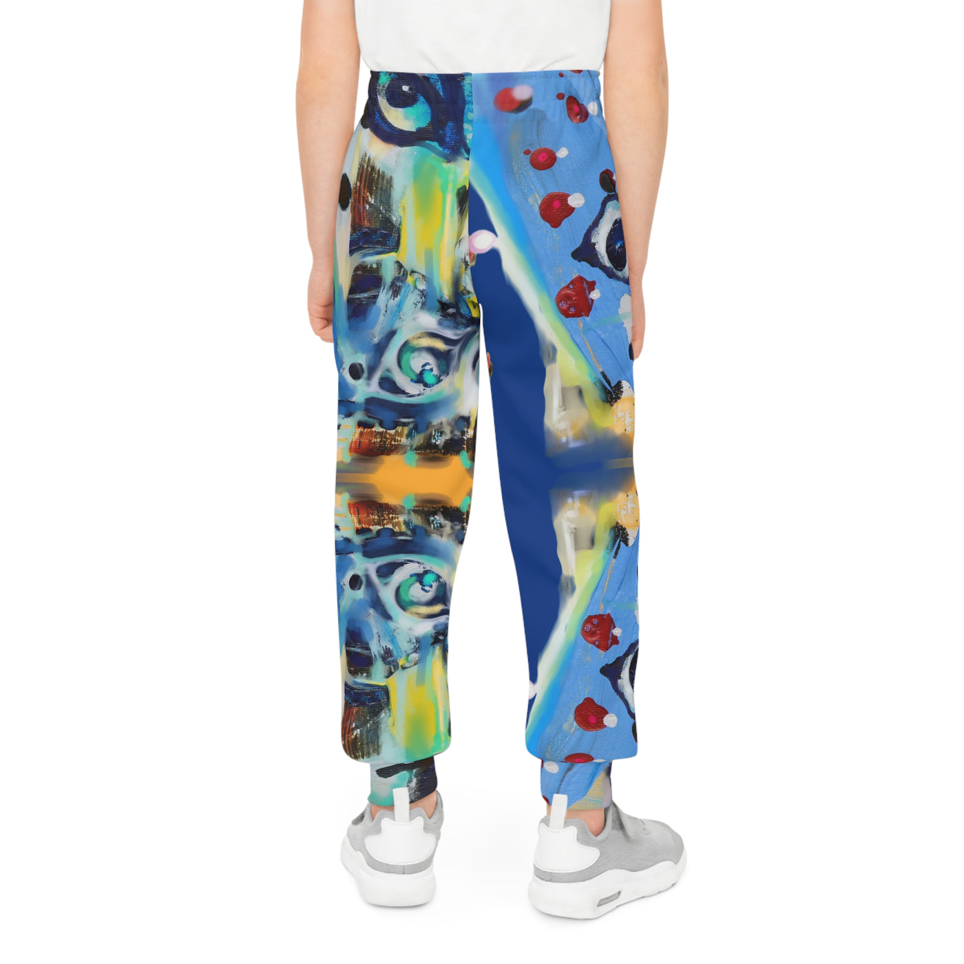 Vibrant Youth Joggers - Colorful Abstract Design for Active Kids