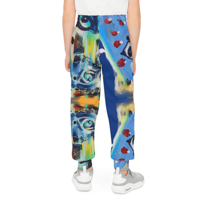 Vibrant Youth Joggers - Colorful Abstract Design for Active Kids