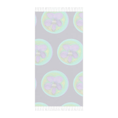 Boho Floral Beach Towel - Vibrant Violet Design for Relaxation & Travel