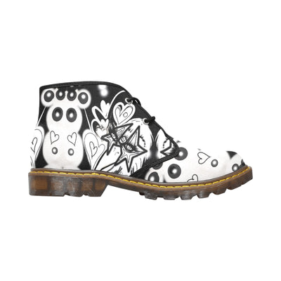 Men's Canvas Chukka Boots abstract art