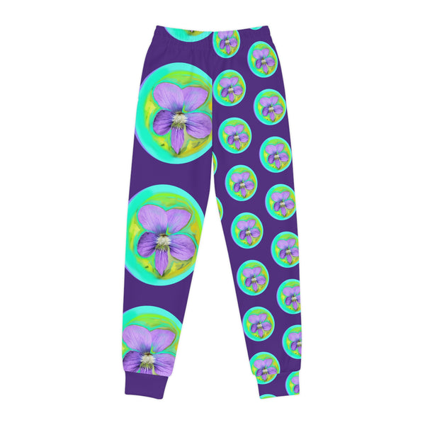 Vibrant Floral Youth Joggers - Perfect for Playtime and Celebrations — Original Artwork | ArtistDione