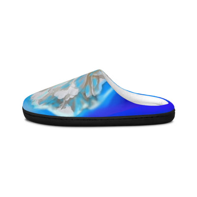 Cozy Floral Women's Indoor Slippers - Blue Petal Design for Relaxation & Gifting
