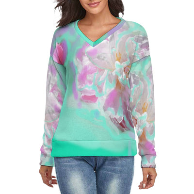 Women's V-Neck Long Sleeve Sweater