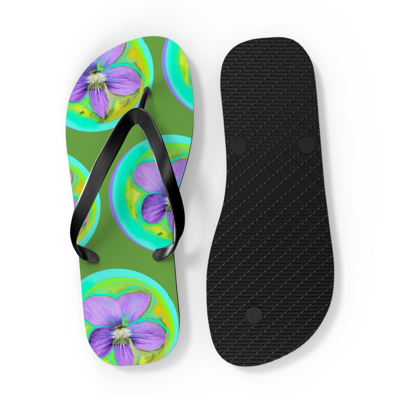 Vibrant Floral Flip Flops - Perfect for Summer and Beach Fun