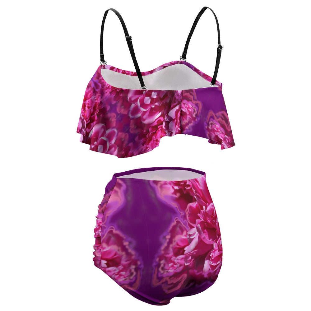 Colorful Ladies Loose Top Bikini Swimsuit