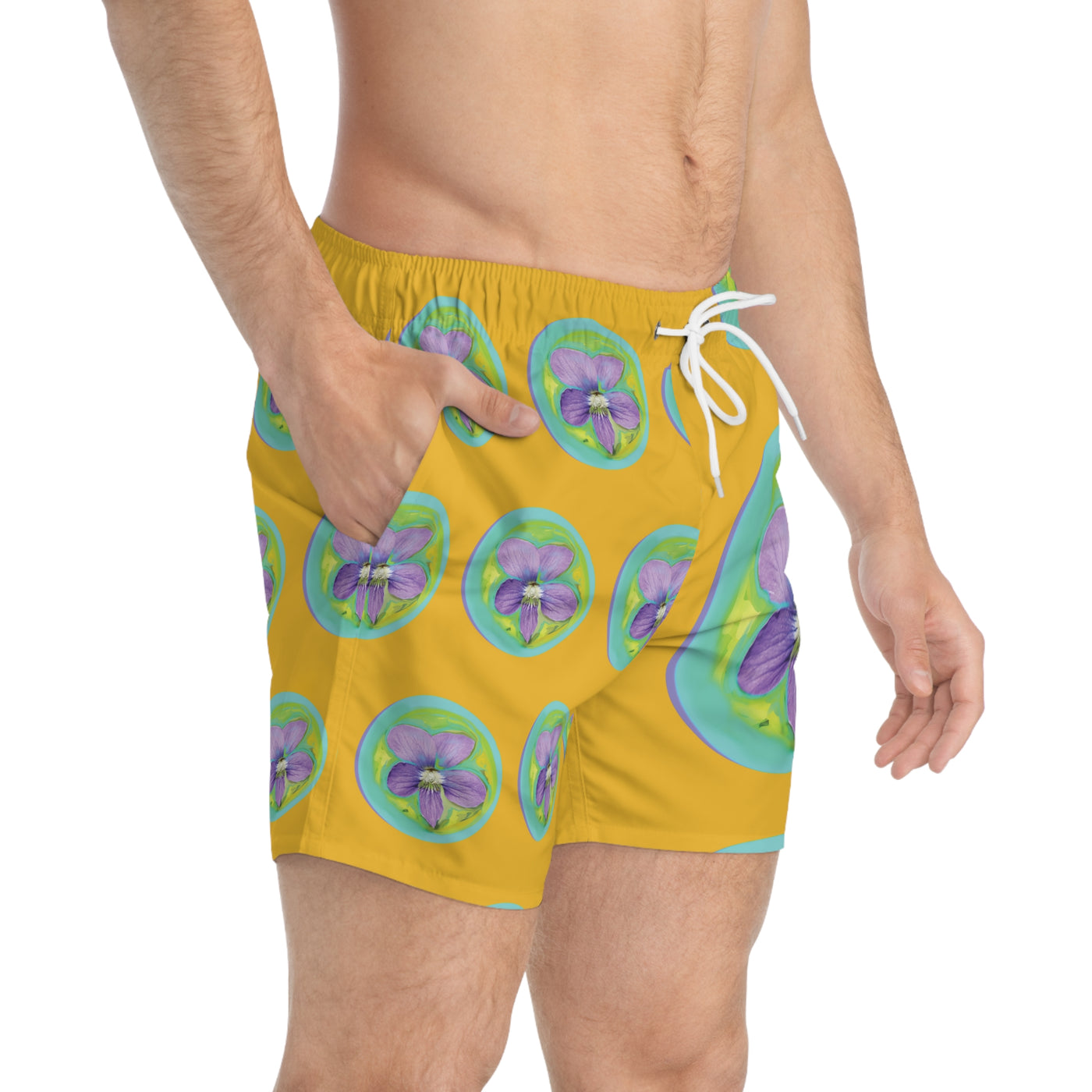 Vibrant Floral Swim Trunks for Summer Fun