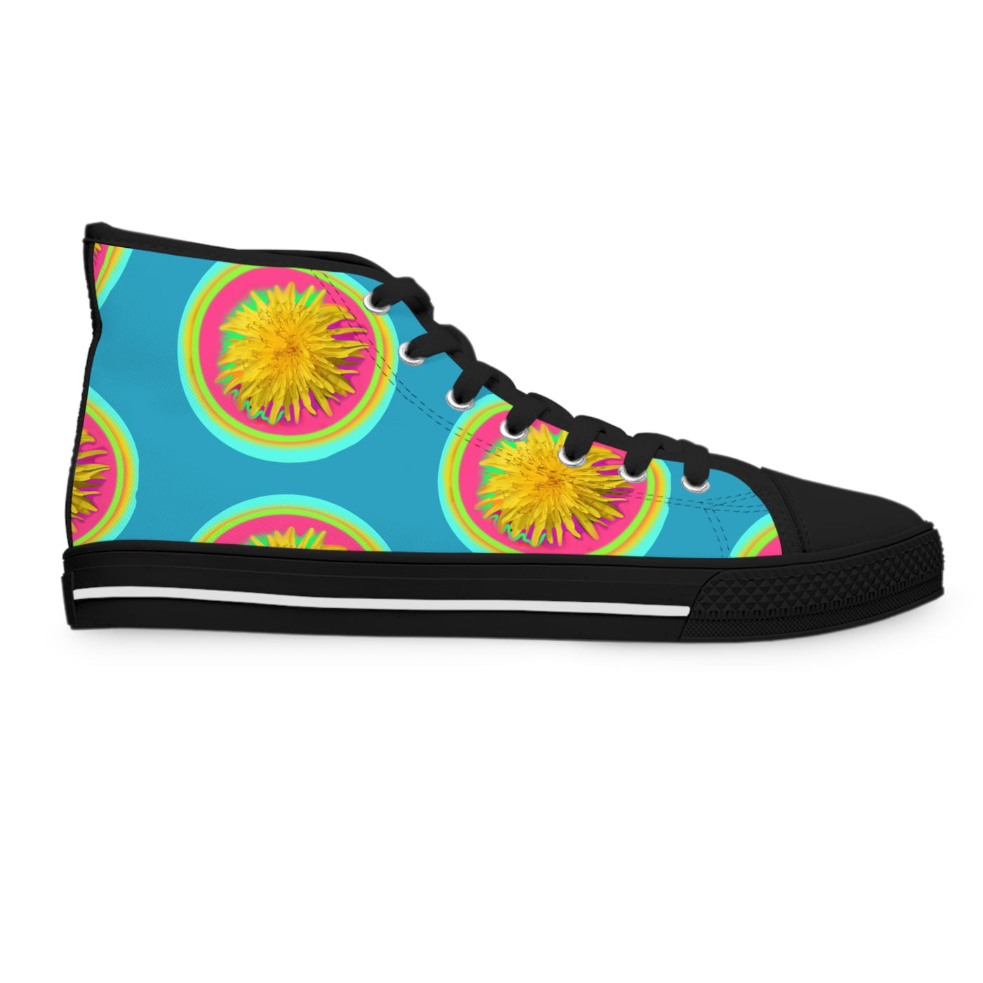 Colorful Floral High Top Sneakers for Women - Trendy Summer Footwear