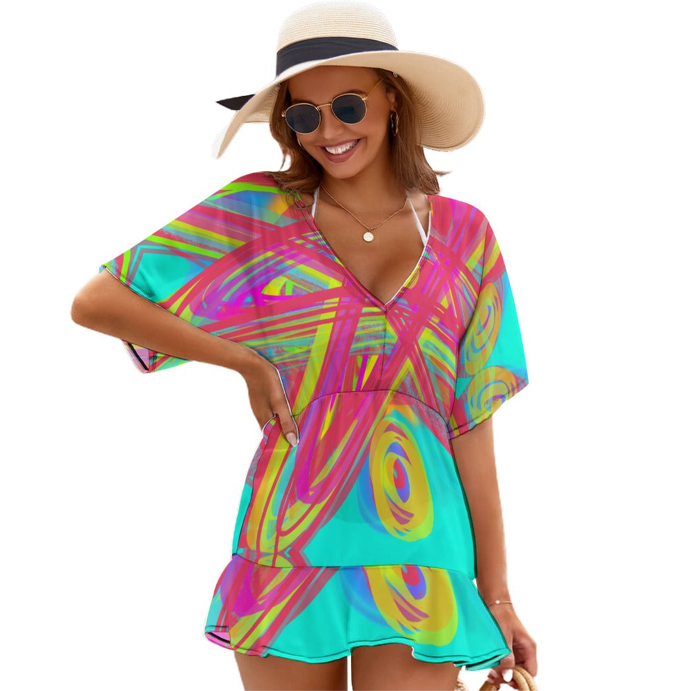 Ladies Thin Short Sleeve One Piece Dress