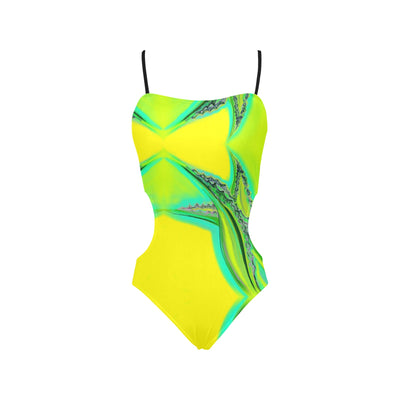 Women's Spaghetti Strap Cut Out Sides Swimsuit
