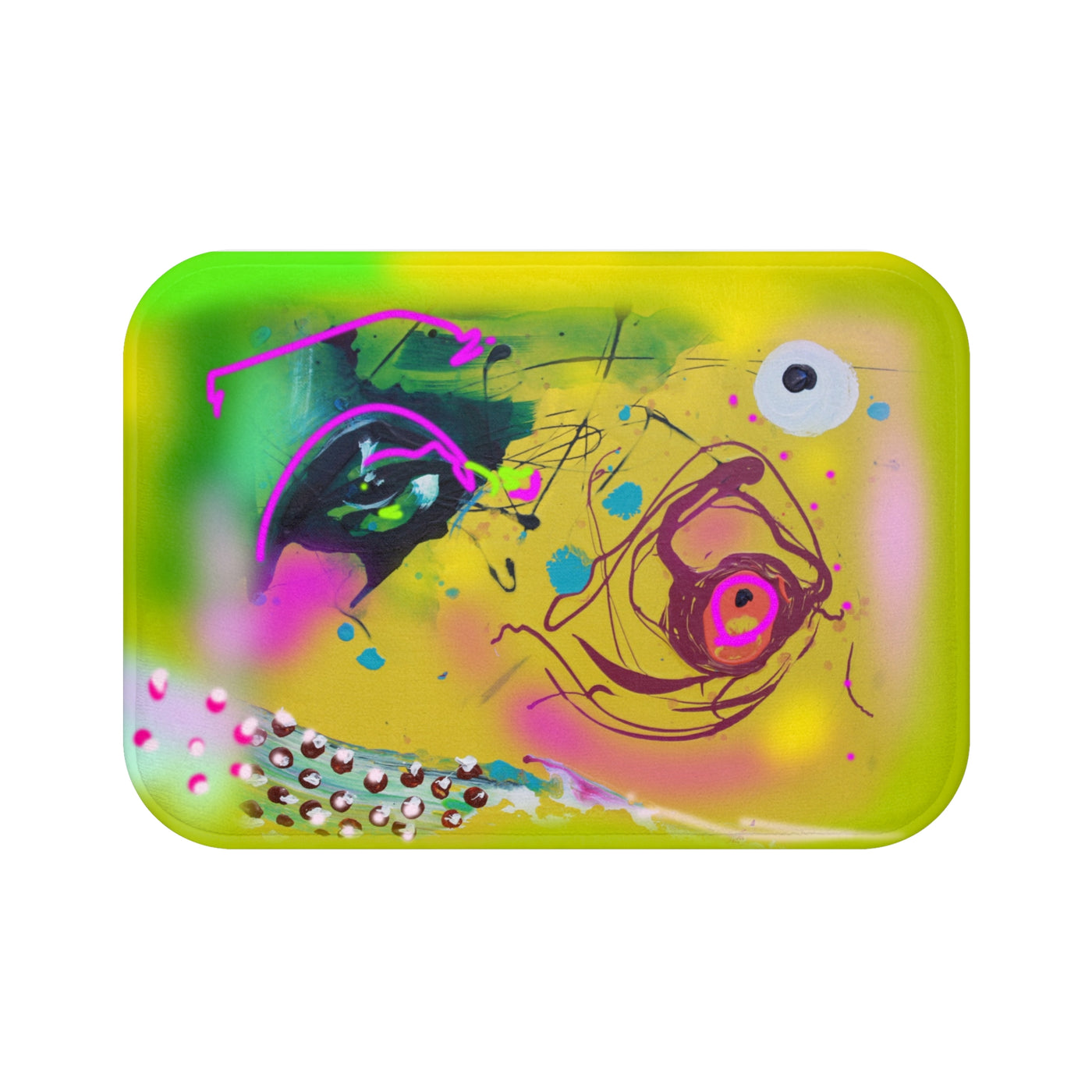 Vibrant Abstract Bath Mat - Artistic Home Decor for Bold Spaces
