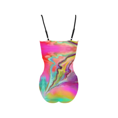 Women's Spaghetti Strap Cut Out Sides Swimsuit