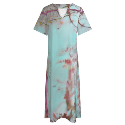 Short sleeve, artistic dress with pockets