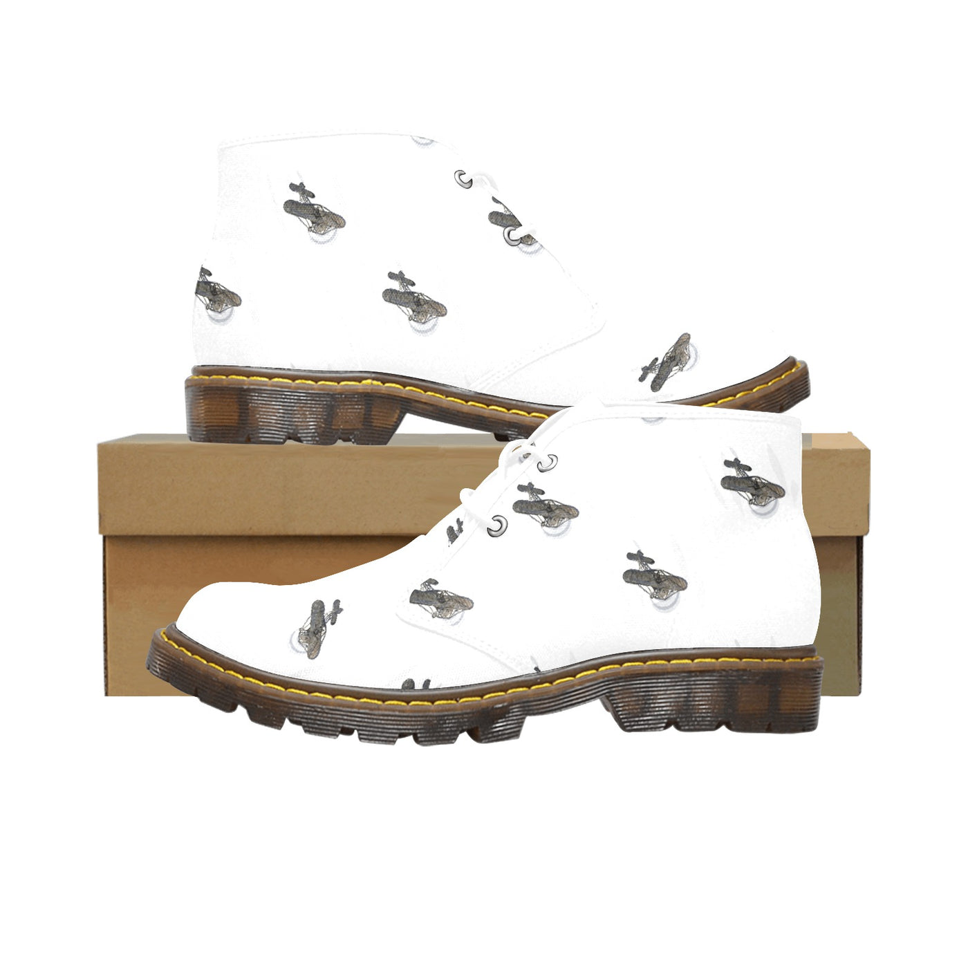 Men's Canvas Chukka Boots abstract art