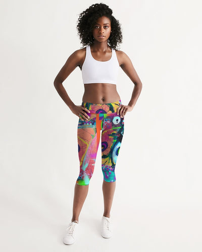 Eye Abstraction Women's Mid-Rise Capri