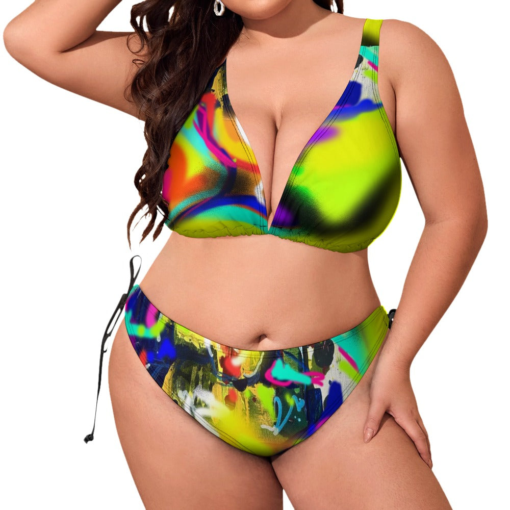 Plus size bikini swimsuit
