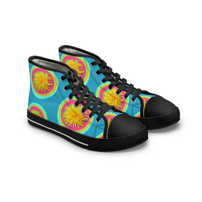 Colorful Floral High Top Sneakers for Women - Trendy Summer Footwear