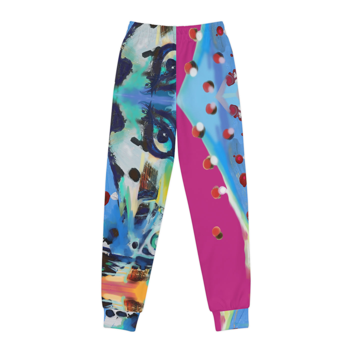 Colorful Youth Joggers - Artistic Design with Abstract Prints