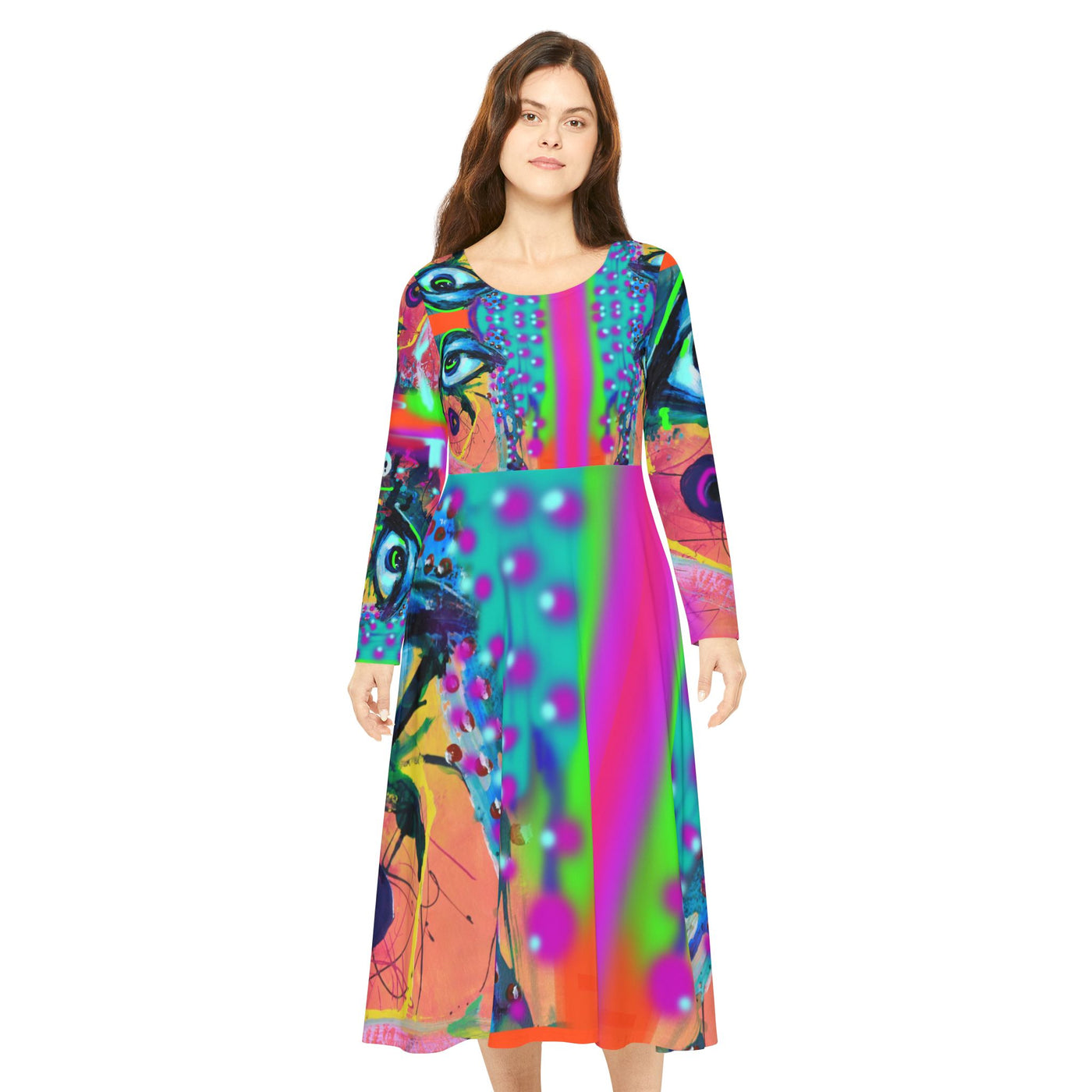 Women's Long Sleeve Dance Dress