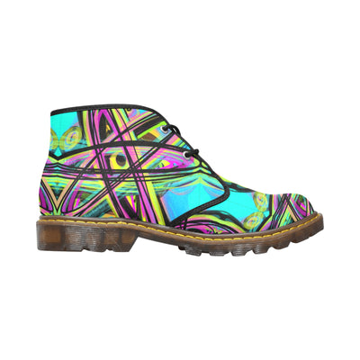 Men's Canvas Chukka Boots abstract art