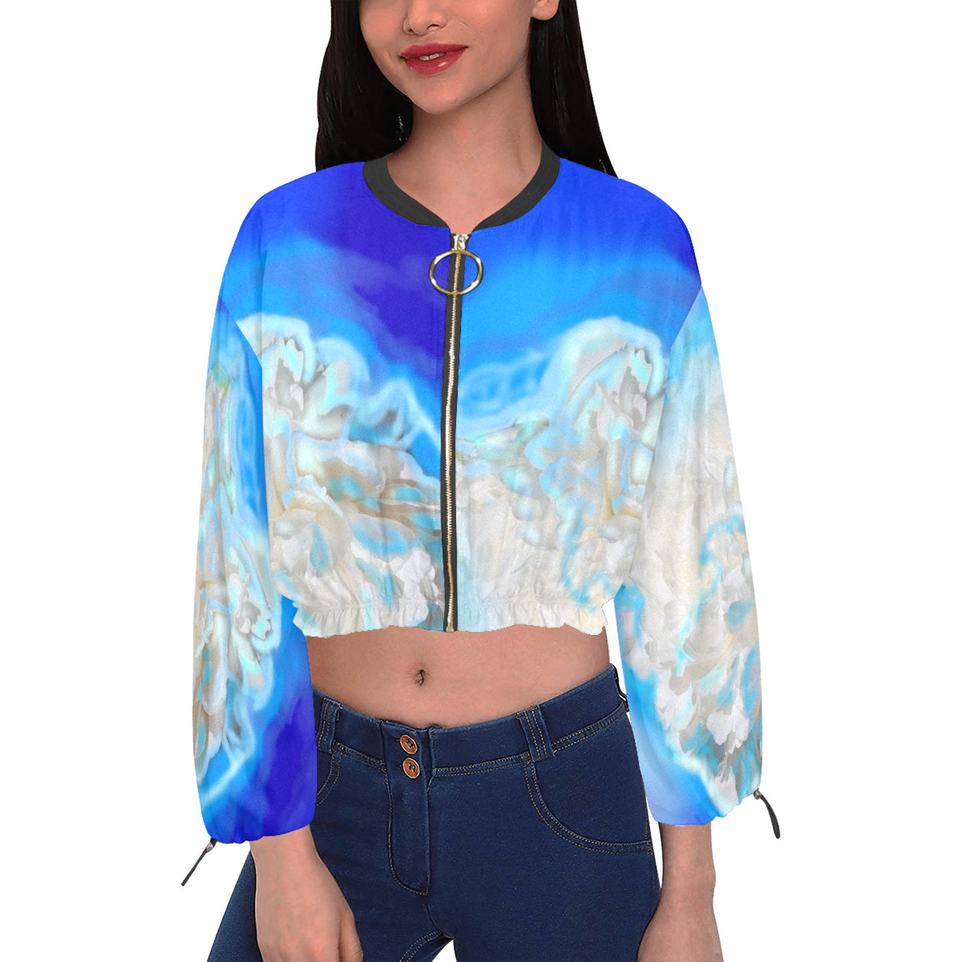 Women's Chiffon Cropped Jacket