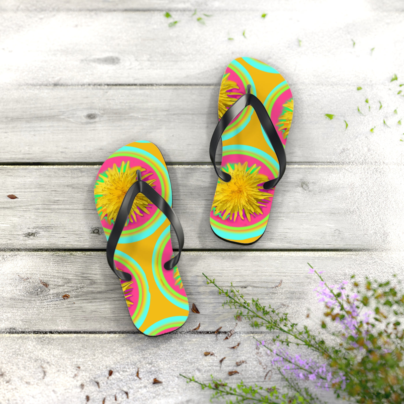 Vibrant Floral Flip Flops for Summer Fun