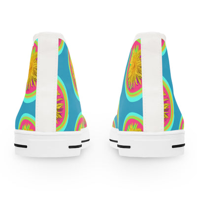Colorful Floral High Top Sneakers for Women - Trendy Summer Footwear