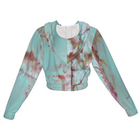 Women's Chiffon Cropped Jacket zipper coat