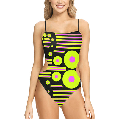 Women's Spaghetti Strap Cut Out Sides Swimsuit