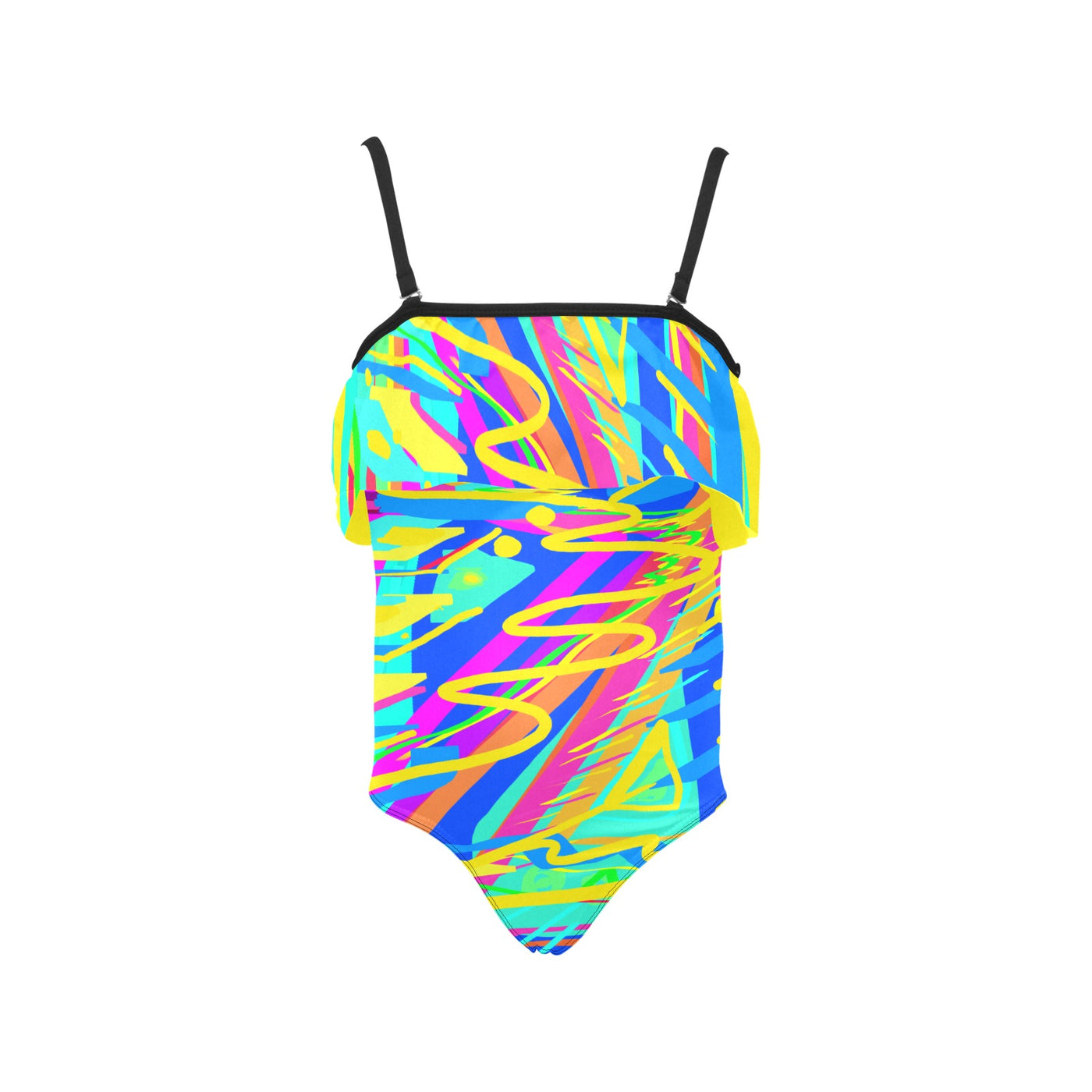 Kids' Spaghetti Strap Ruffle Swimsuit