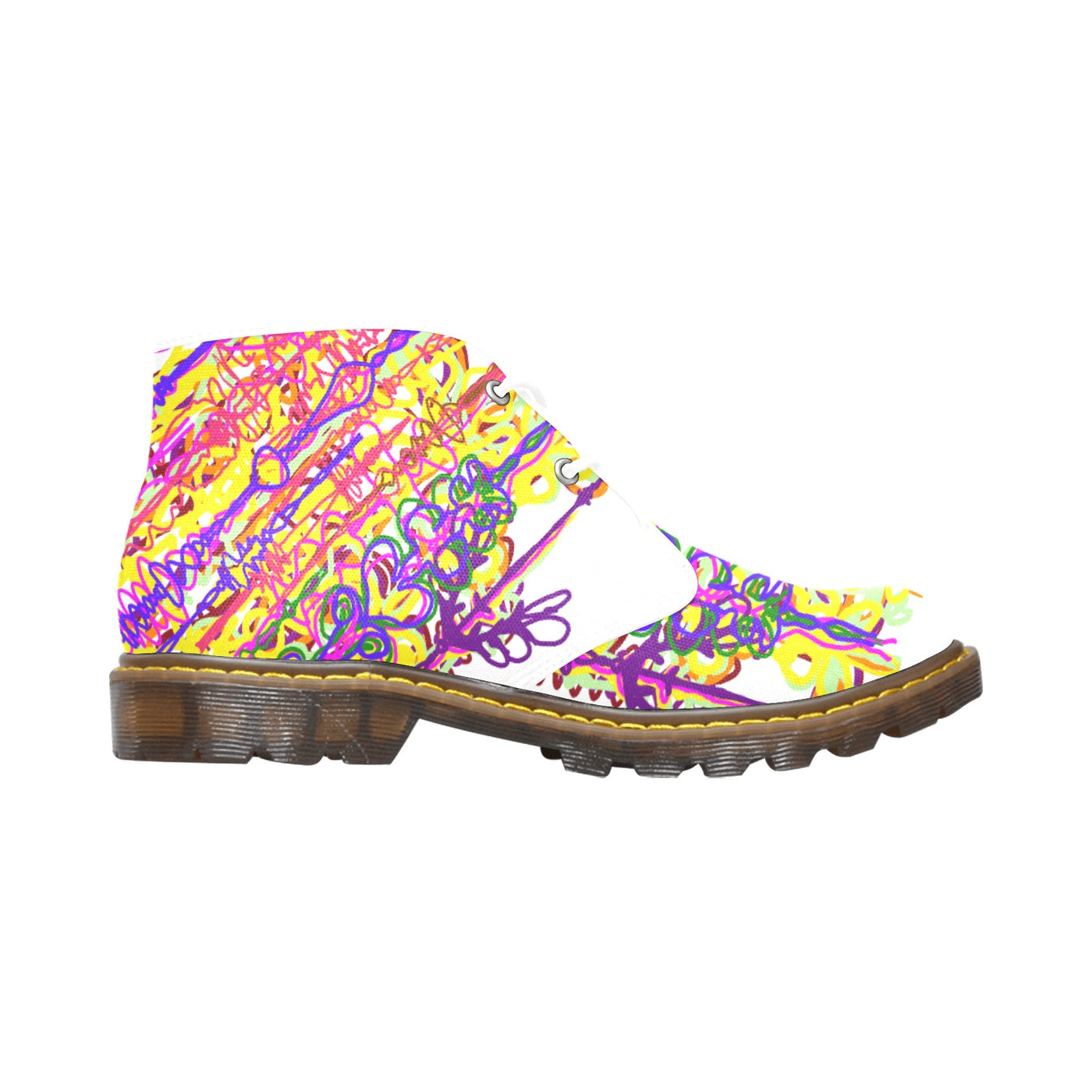 Men's Canvas Chukka Boots abstract art