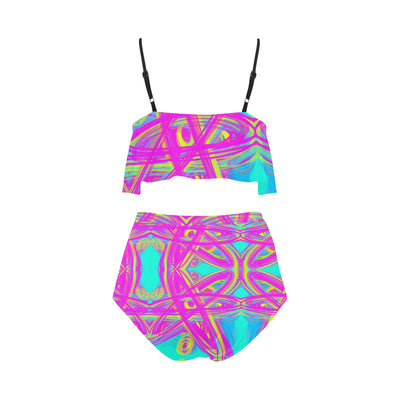 High Waisted Flounce Bikini Set
