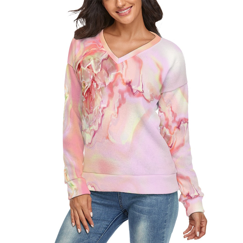 Women's V-Neck Long Sleeve Sweater