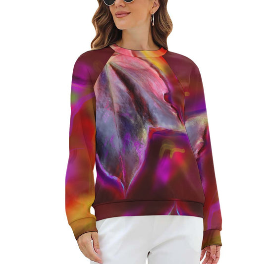 Raglan round neck sweater