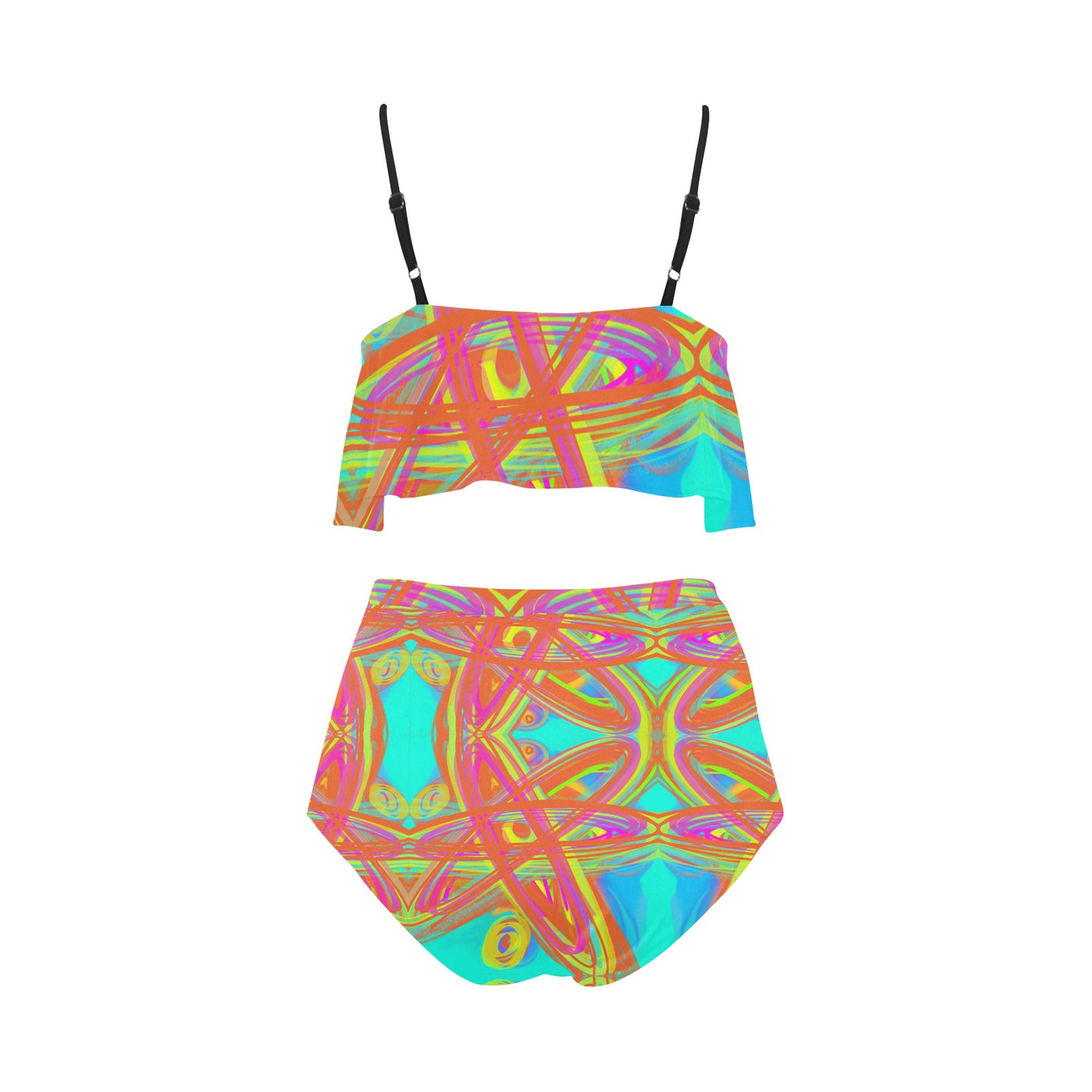 High Waisted Flounce Bikini Set