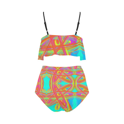 High Waisted Flounce Bikini Set