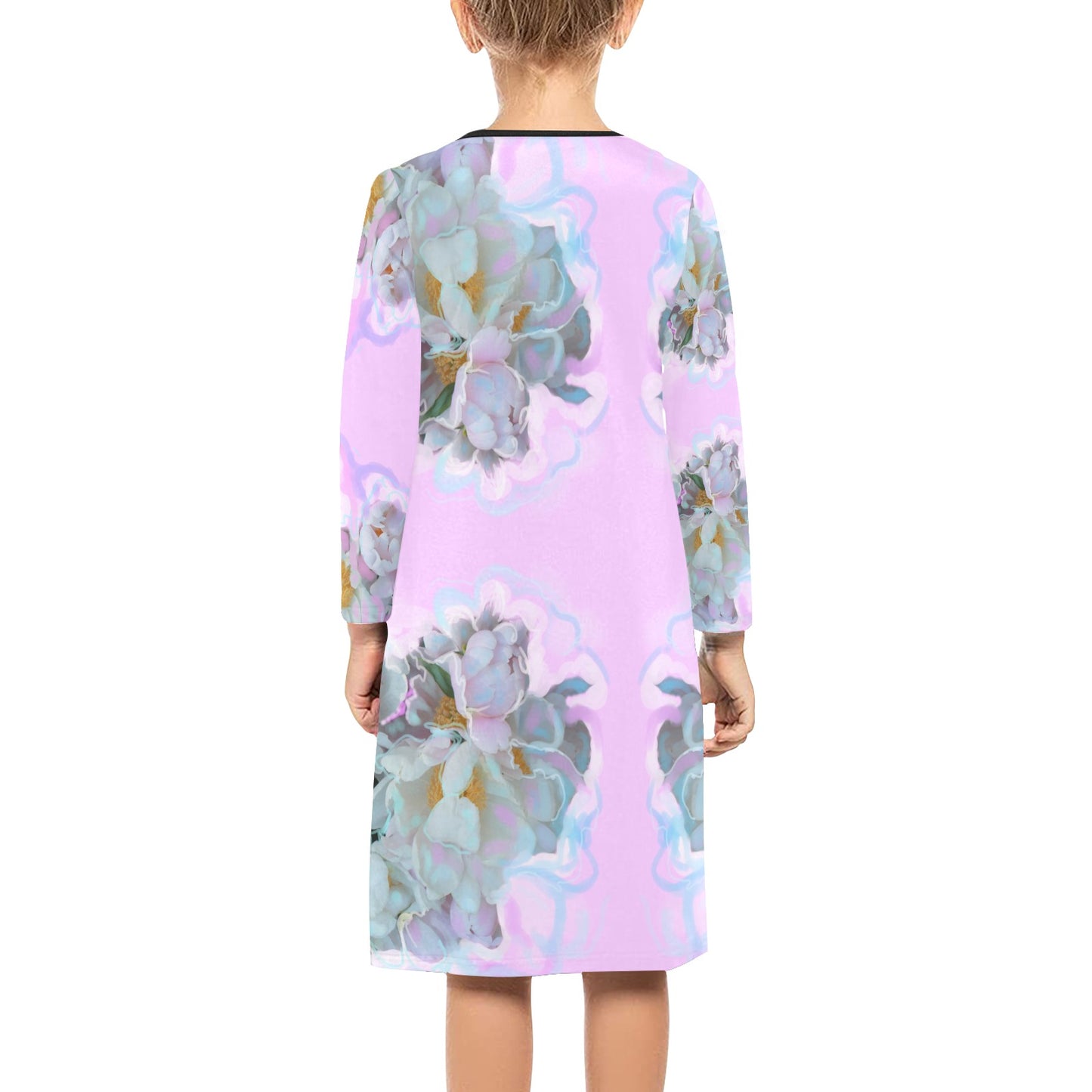 Langärmliges Kleid für Mädchen