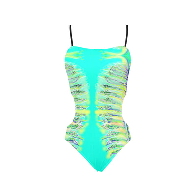Women's Spaghetti Strap Cut Out Sides Swimsuit