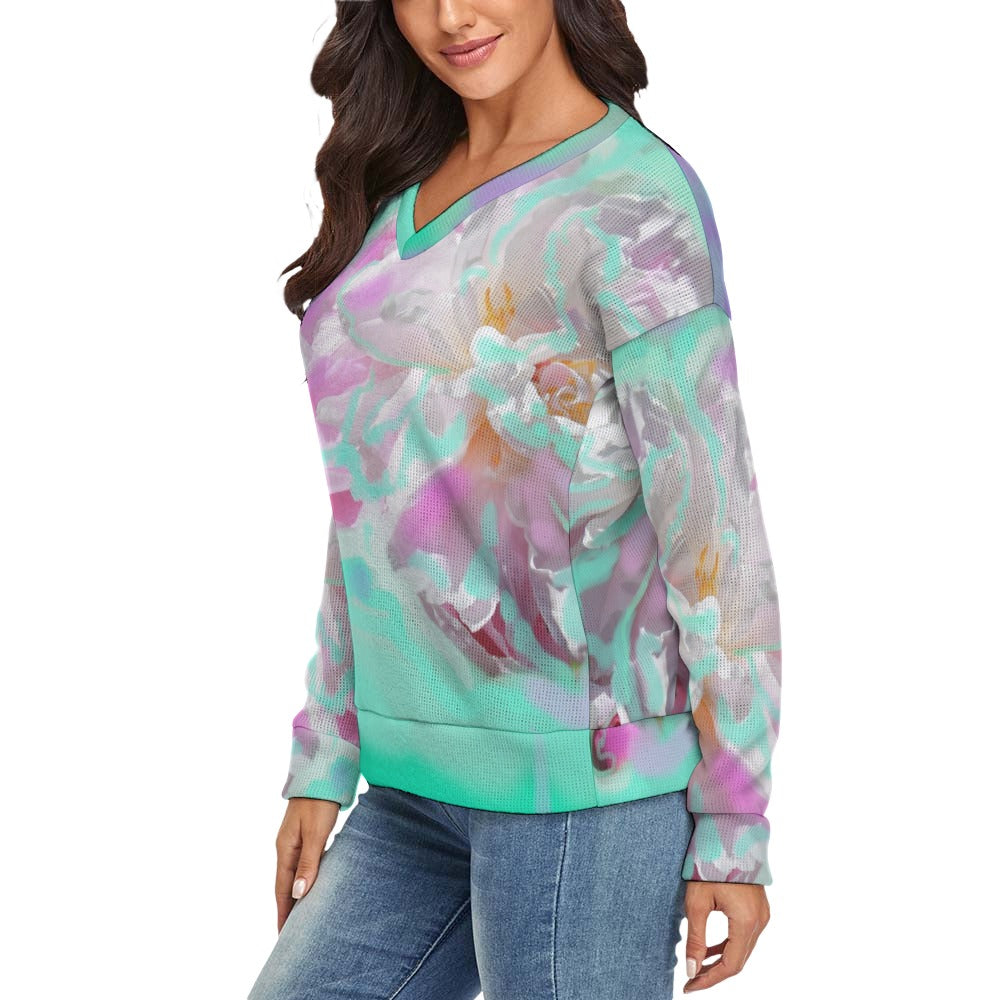 Women's V-Neck Long Sleeve Sweater