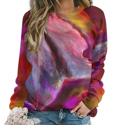 Raglan round neck sweater