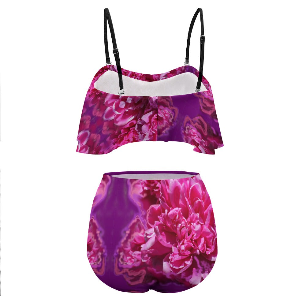 Colorful Ladies Loose Top Bikini Swimsuit
