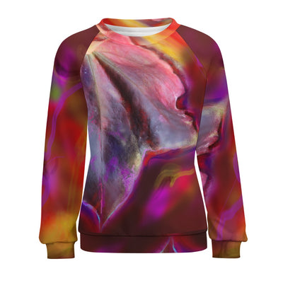 Raglan round neck sweater