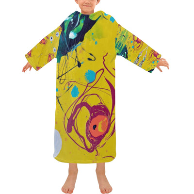 Blanket Robe with Sleeves for Kids