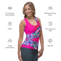 Redbud Blossom Floral Women's Tank Top — Original Artwork | ArtistDione