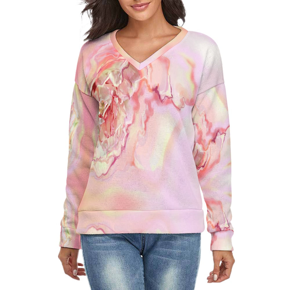 Women's V-Neck Long Sleeve Sweater