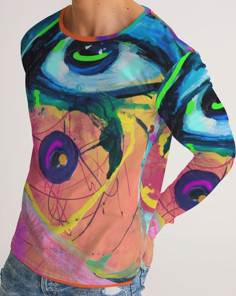 Eye Abstraction Langarm-T-Shirt für Herren 
